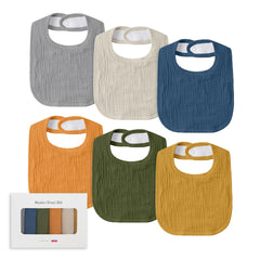 LYRICHOM BABY muslin drool bib front view with soft absorbent fabric