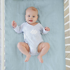 LYRICHOM BABY muslin mini-crib sheet universal fit 38x26x5 inches for portable cribs