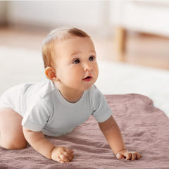 LYRICHOM BABY 38x40 swaddle laid flat shows generous size for versatile wrapping.