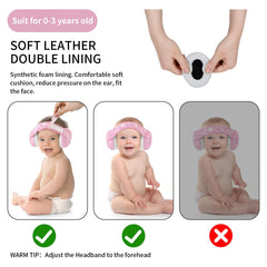 LYSIAN Pink Baby Ear Muffs anti-slip headband keeps secure fit during play