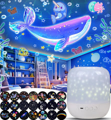 LytRdIt 21-film night-light projector with imaginative scenes for kids’ room.
