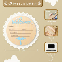 LZC LADYS GIFT ink pad accompanies the sign for easy handprint keepsakes.
