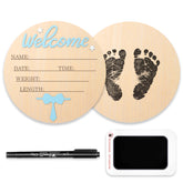 LZC LADYS GIFT baby birth sign in natural wood enhances nursery decor with timeless charm.