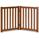 LZRS 2-panel wooden dog gate in doorway for reliable pet safety.