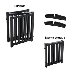 LZRS Freestanding Dog Gate with support feet provides stable placement on varied floors.