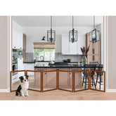 LZRS extra-wide clear dog gate panel 1 demonstrates transparent visibility for monitoring pets