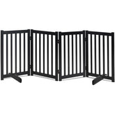LZRS freestanding dog gate in 4-panel assembly offers flexible room layout.