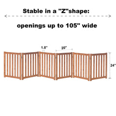LZRS wooden dog gate 24-inch height is ideal for small to medium dogs
