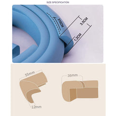 M2cbridge extra-thick table edge guard provides durable protection during curious toddler play