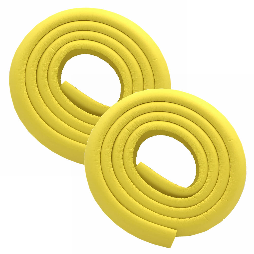 M2cbridge L Shape Edge Protectors yellow closeup showing thick foam cushioning for safer play