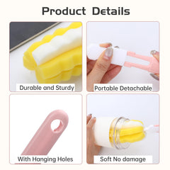 Maahongh replaceable brush head detail emphasizes eco-friendly, long-lasting cleaning.