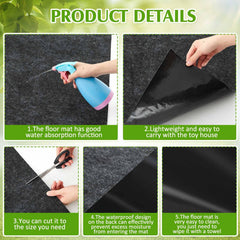 Maasechs outdoor play mat non-slip backing emphasizes safer play on damp surfaces.