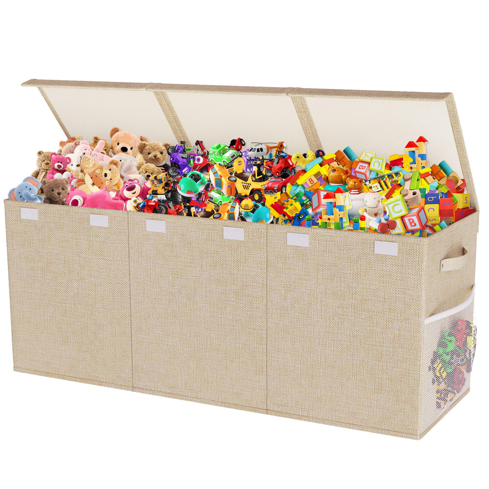 Mabahoo extra large toy box collapsed for space saving storage