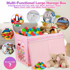 Mabahoo toy box side mesh pocket keeps small items handy