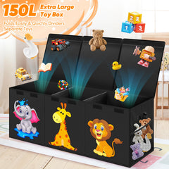 Mabahoo toy box side pocket detail for convenient small-item storage