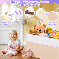Mabahoo reinforced toy chest with handles for easy moving
