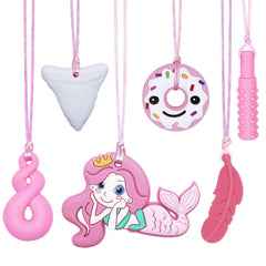 MaberryTech Direct chew necklace Mermaid focus and calm during tasks.