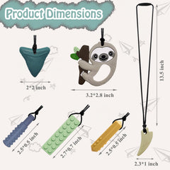 MaberryTech Direct shark-tooth pendant provides safe oral stimulation during busy activities.