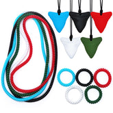 MaberryTech Direct sensory chew necklaces 15-pack in vibrant colors for calm focus.