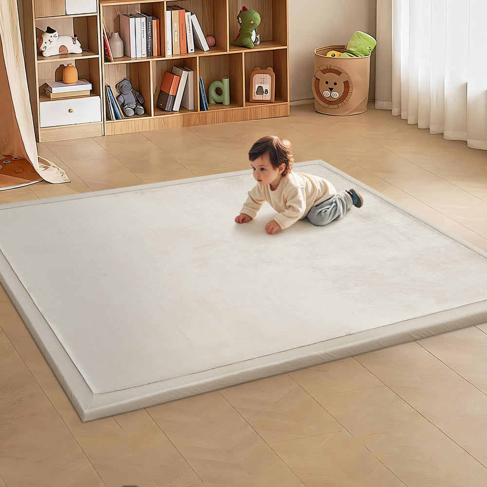 MABOZOO extra thick play mat memory foam padding for soft baby play.