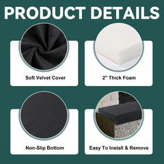 MABOZOO cushion with non-slip backing stays secure during use.