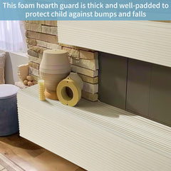 MABOZOO fireplace edge cushion rolls cream demonstrate long, flexible padding.