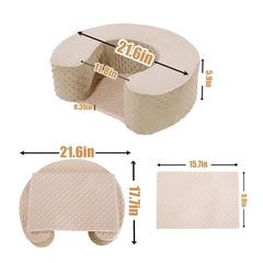 MABOZOO Sit Up Pillow side view shows stable edges for gentle practicing sits.