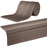 MABOZOO walnut-seat-edge-cushion closeup shows soft edge protection for kids.