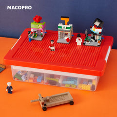 MACOPRO stackable plastic design highlights durability and crystal-clear walls for quick content checks.