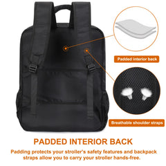 Mactso stroller travel bag front pocket keeps essentials within easy reach.