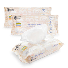 Wipes close-up with Aloe and Argan Oil for sensitive newborn skin