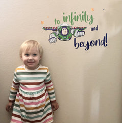 Made To Stick Decals Buzz quote design focuses on vibrant colors that brighten nursery walls.