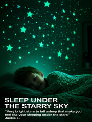 MAFOX galaxy glow star set with solar system decals for kids' room decor