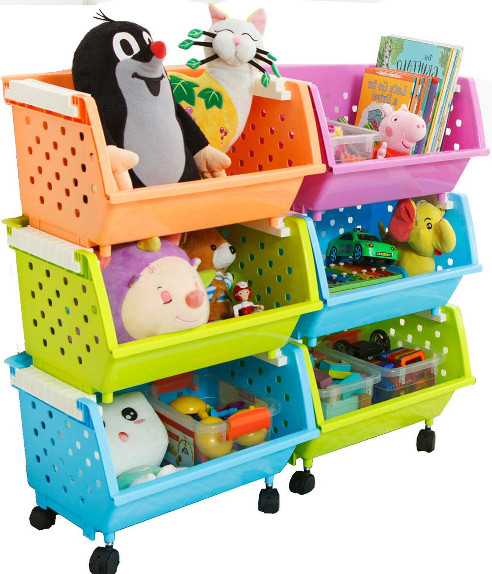 MAGDESIGNER Kids Toys Chest with Wheels enables easy assembly and mobile cleanup