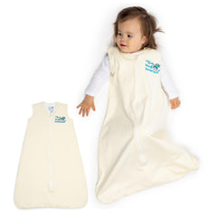 Magic Sleepsuit Baby Merlin's Magic Dream Sleep Sack cream promotes secure, cozy sleep for 6-12 months.
