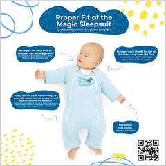 Magic Sleepsuit blue-polyfill-layer provides just-right padding for cozy rest.