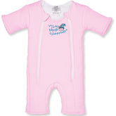 Magic Sleepsuit Merlin pink swaddle transition on baby promotes calmer nights