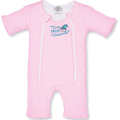 Magic Sleepsuit Merlin pink swaddle transition on baby promotes calmer nights