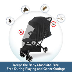 Magik & Kover mosquito net for playard creates a breathable, bug-free play area.