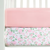 Magik & Kover pink floral stretchy crib sheets offer gentle, breathable baby sleep.