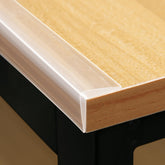 Magluv edge-protector clear material close-up showing soft silicone corner protection