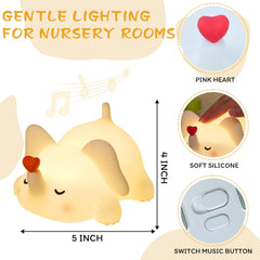 MAGOHMT elephant night light music play button enables soothing tunes for calming routines.