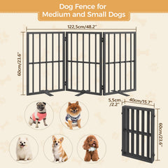MAHANCRIS dog gate staircase use shows freestanding stability and easy access.