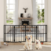 MAHANCRIS dog gate unfolded-setup shows freestanding use for doors and stairs