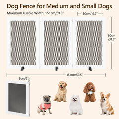 MAHANCRIS foldable pet gate in U shape demonstrates flexible room layout