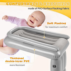 Maigandamai toddler blow-up bed with pump for quick, effortless inflation on the go.