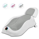MAIKKB baby bath support shows newborn tilt for comfortable bathing
