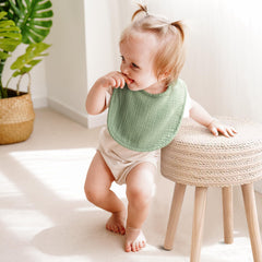MairMore 8-pack bibs with adjustable snaps provide secure skin-friendly fit as baby grows