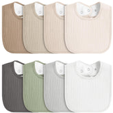 MairMore 8-pack bibs colorful set protects outfits during meals