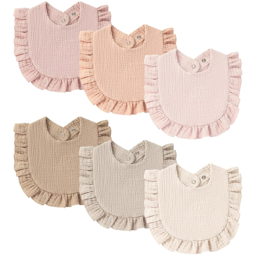 MairMore baby muslin bibs front view with bandana style ideal for gentle drool